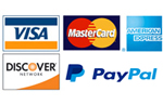 We accept Visa, MasterCard, American Express and Discover